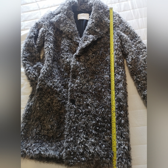 Zara like new condition faux fur teddy coat grey medium - Picture 6 of 9